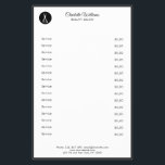 Friseur Flyer<br><div class="desc">Moderne Friseur Flyer mit Schere-Design, Schwarz, Weiß. Fügen Sie Ihre Kontaktinformationen auf der Rückseite hinzu.</div>
