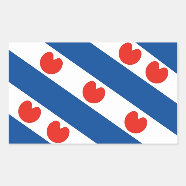 Frisia frisian flag netherlands country region sticker (Front)
