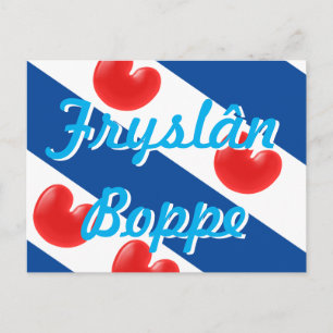 Frisian Flag customizable text Fryslan Boppe Postcard
