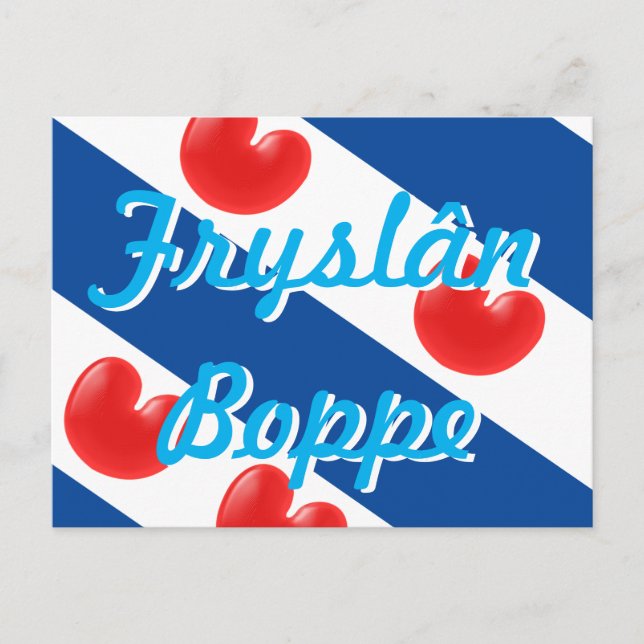 Frisian Flag customizable text Fryslan Boppe Postcard (Front)