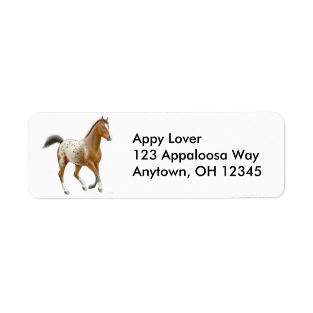 Frisky Appaloosa Horse Label (Front)