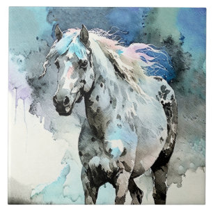 Frisky Appaloosa Mare Watercolour Tile