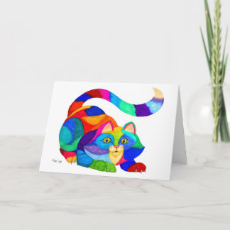 Frisky cat card