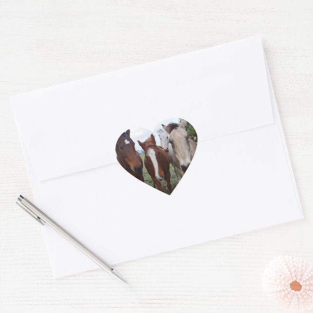 Frisky Hair: Delightful Horse Troubles,  Heart Sticker (Envelope)