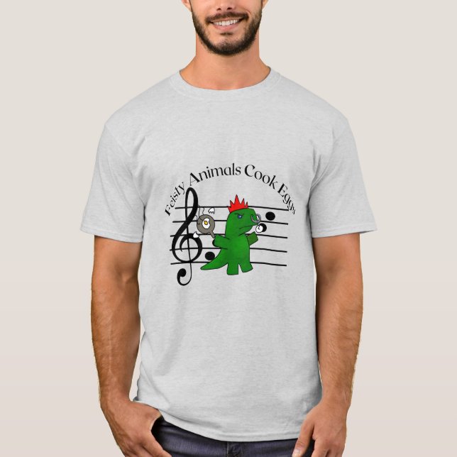 Frissons Animaux Cuisiniers Oeufs T-shirt (Devant)