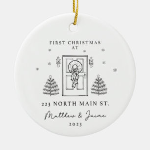 frist  christmas at 223 north main st  2023 ceramic ornament