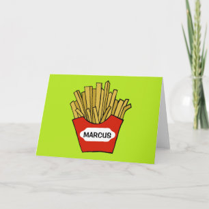 frites frites carte de voeux vierge personnalisée