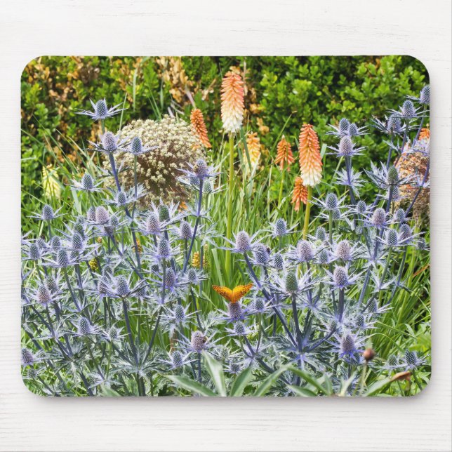 Fritillary Butterfly In A Summer Garden Mouse Pad (Front)