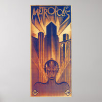 Fritz Lang METROPOLIS (1927) Poster Vintage du fil