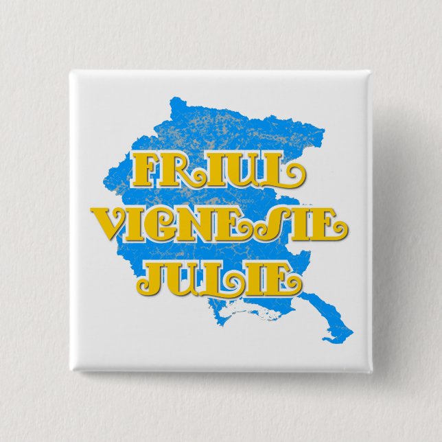 Friuli-Venezia Giulia 2 Inch Square Button (Front)