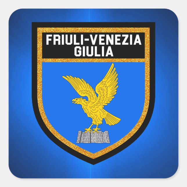 Friuli-Venezia Giulia Flag Square Sticker (Front)