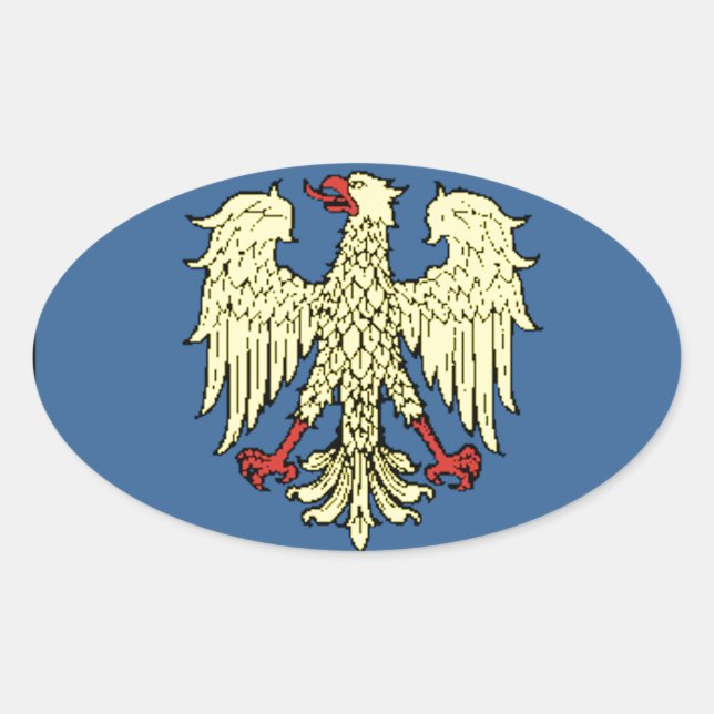 Friuli-Venezia Giulia (Italy) Flag Oval Sticker (Front)