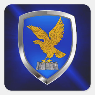 Friuli Venezia Giulia Mettalic Emblem Square Sticker