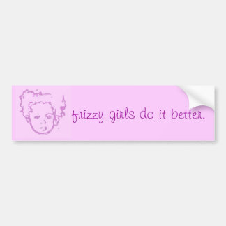 Frizzy Girls Bumper Sticker - blush