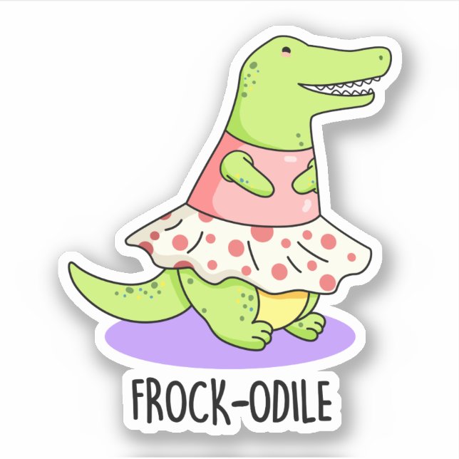 Frock-odile Funny Crocodile Pun  (Front)