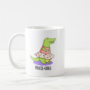Frock-odile Funny Crocodile Pun Coffee Mug