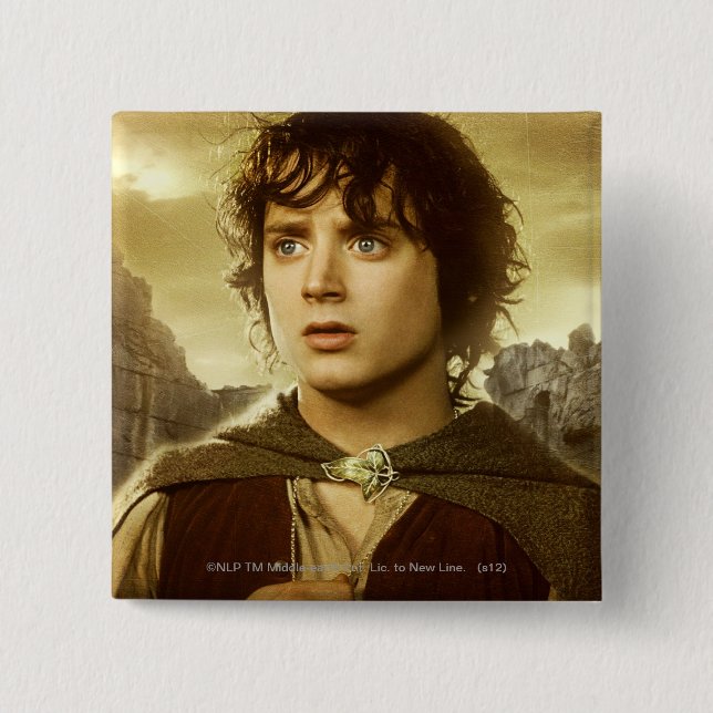 FRODO™ Golden 2 Inch Square Button (Front)