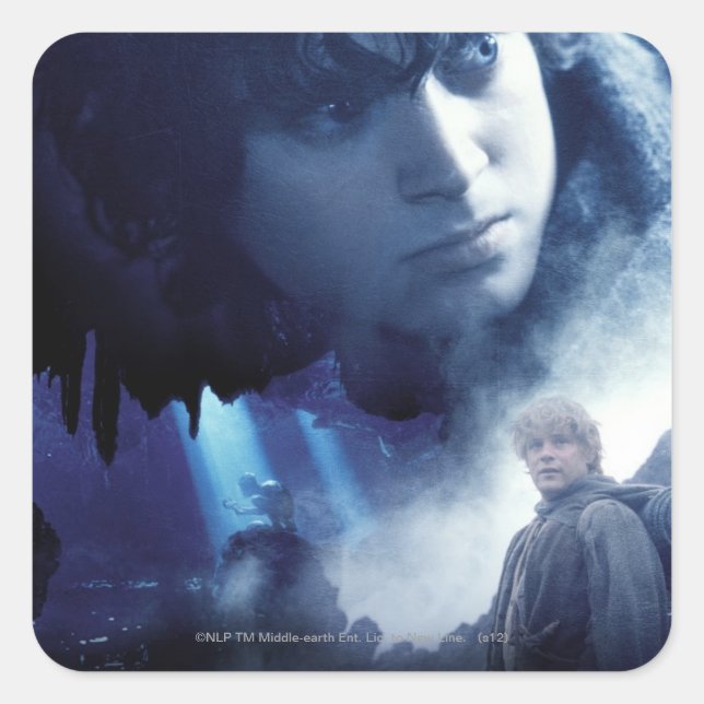 FRODO™, GOLLUM™ and Sam Square Sticker (Front)