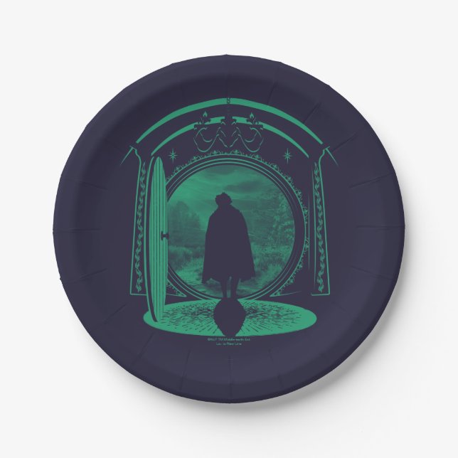 FRODO™ Leaving THE SHIRE™ Silhouette Paper Plate (Front)