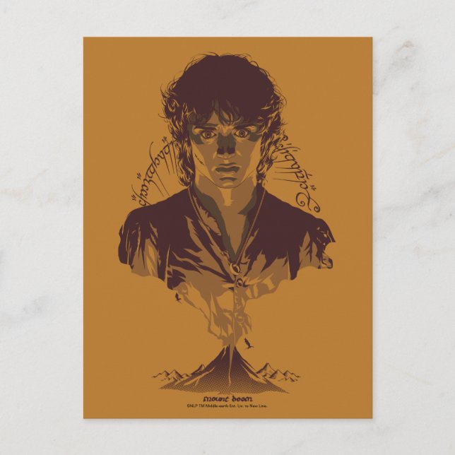 FRODO™ MOUNT DOOM™ Tengwar Inscription Graphic Postcard (Front)