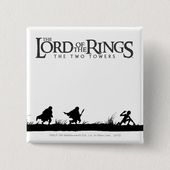 FRODO™, Sam, and GOLLUM™ 2 Inch Square Button (Front)