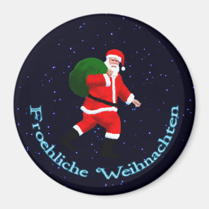 Froehliche Weihnachten - Santa Claus Magnet