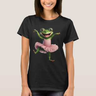 Frog 1 ballerina, frog, dancer, toad, Ai generated T-Shirt