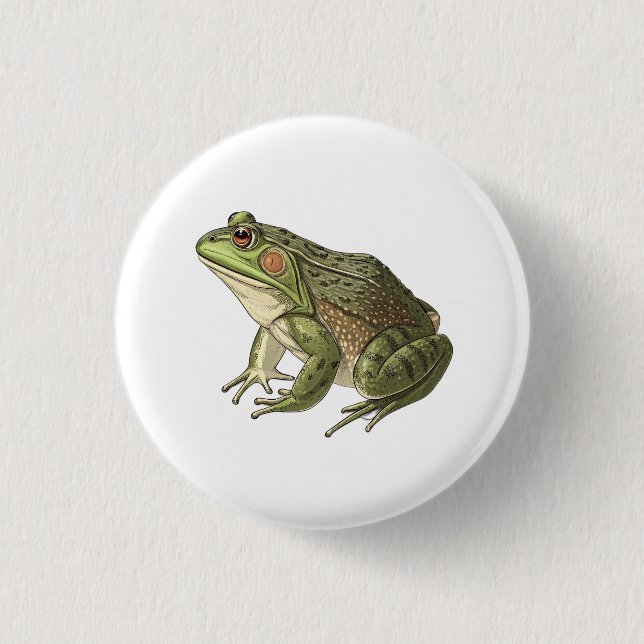 Frog 1 Inch Round Button (Front)