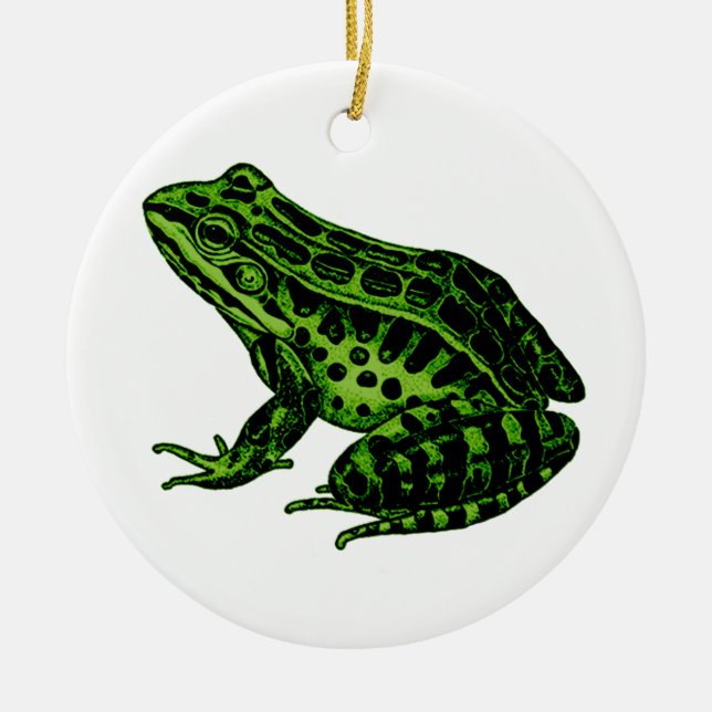 Frog 2 ceramic ornament (Front)