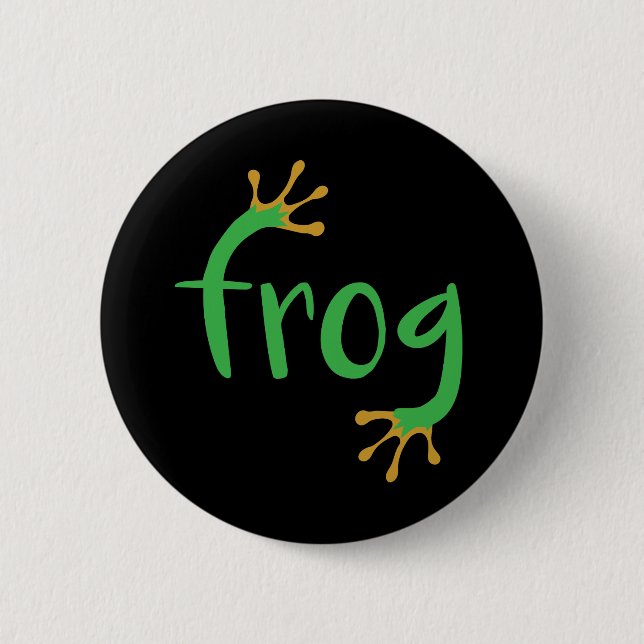 Frog 2 Inch Round Button (Front)