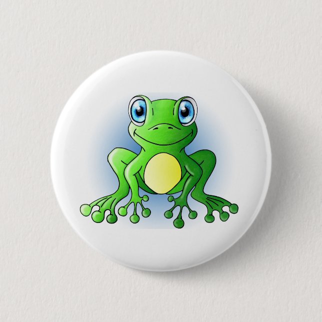 Frog 2 Inch Round Button (Front)
