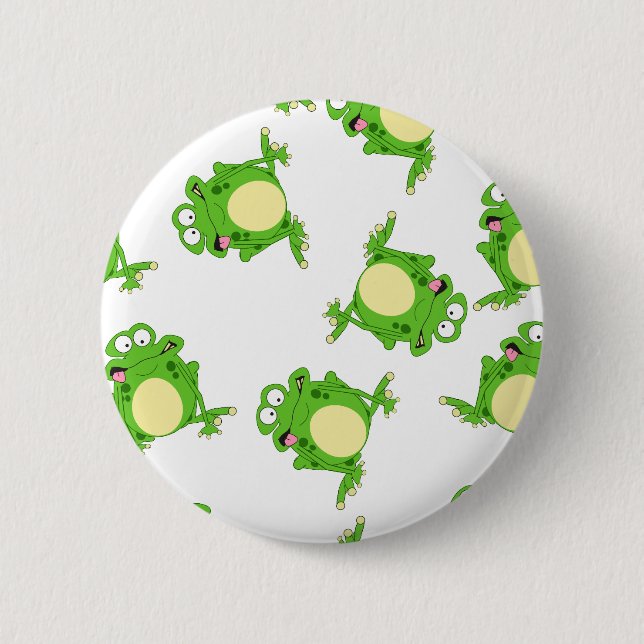 Frog 2 Inch Round Button (Front)
