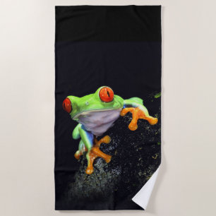 Frog 3 Beach Towels