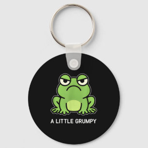 Frog a little grumpy funny jokes sarcastic keychain