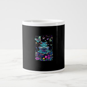 Frog Aesthetic Cottagecore Goblincore Reading Large Coffee Mug