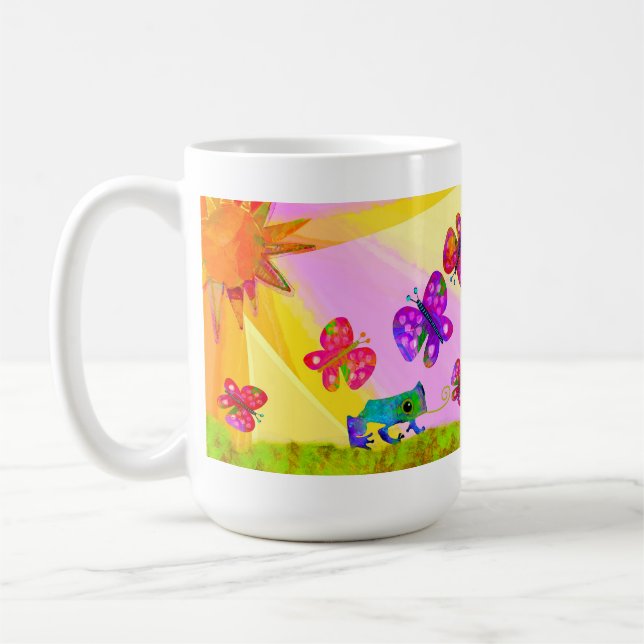 Frog and Butterflies Mug (Left)