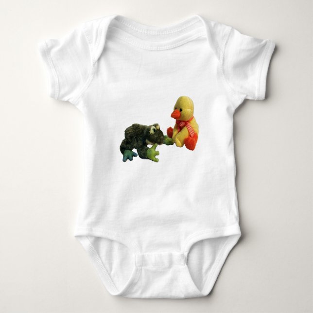 Frog and Duck Baby Bodysuit (Front)