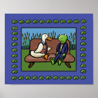 Frog and Duck Poster
