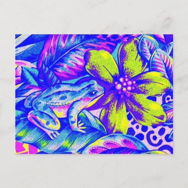 Frog and Flower 2i Postcard (Front)