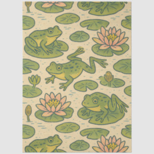 Frog and Lili pads Waterlilies Frogs               Tissue Paper