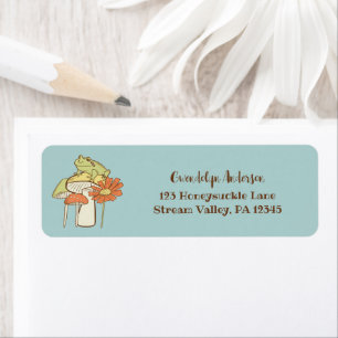 Frog and Mushrooms Cottagecore Return Address