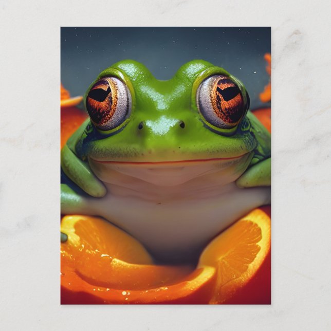 Frog and Oranges Postcard (Front)