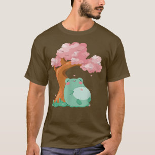 Frog And Sakura Tree Nature T-Shirt