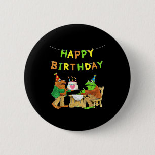 Frog and son happy birthdaycute graphic design 2 inch round button