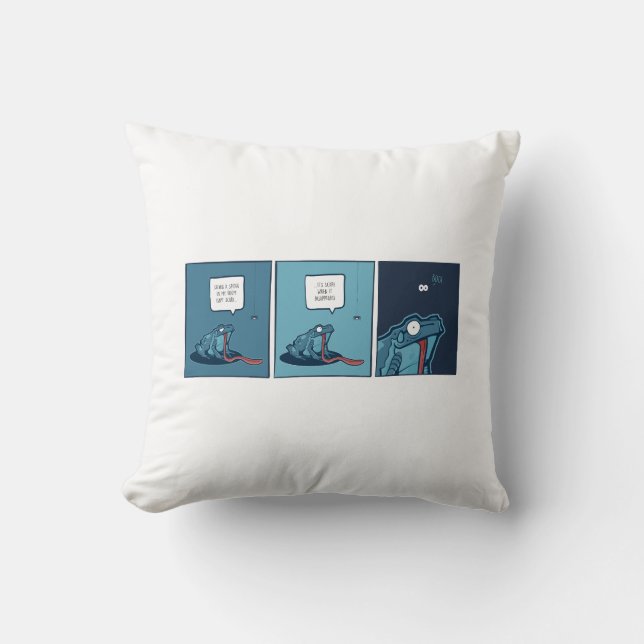 Frog and Spider Comic Pillow (Front)