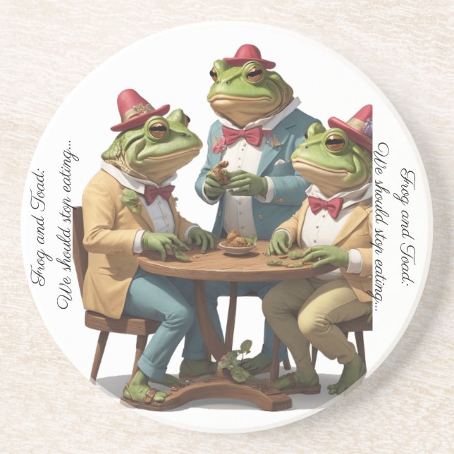 Frog and Toad: We should stop eating... Coaster (Front)