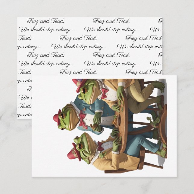 Frog and Toad: We should stop eating... Invitation (Front/Back)