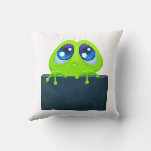 frog animal cartoonpillow throw pillow (Back)