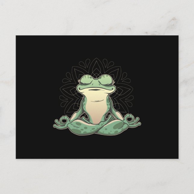 Frog Animal Doing Yoga Postcard (Front)