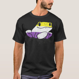 Frog Animal LGBTQ NonBinary Flag Genderqueer Men W T-Shirt